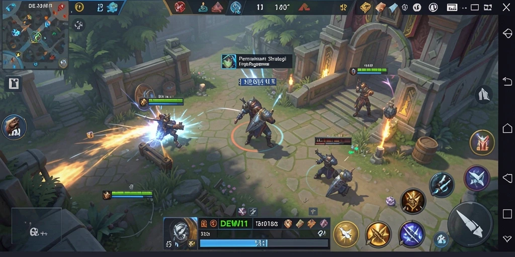 Screenshot DEWI11 menampilkan pertarungan strategi yang mendebarkan.