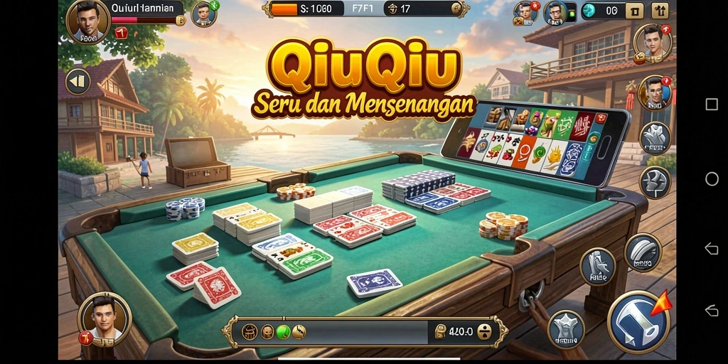 Screenshot gameplay F7F7 menampilkan serunya permainan QiuQiu.