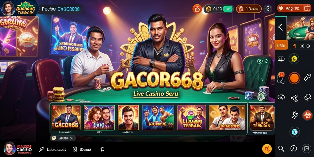 Tampilan gameplay GACOR668 yang menarik di Live Casino.
