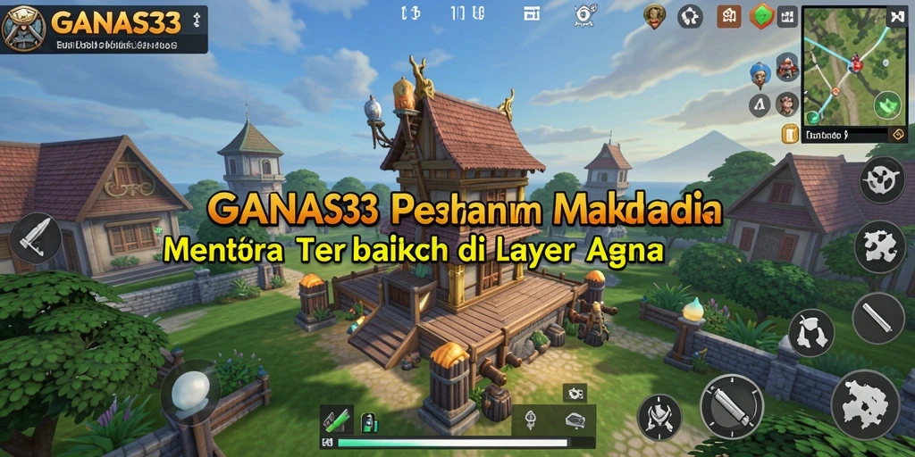 Tampilan gameplay menara dan pertahanan yang intens di GANAS33.