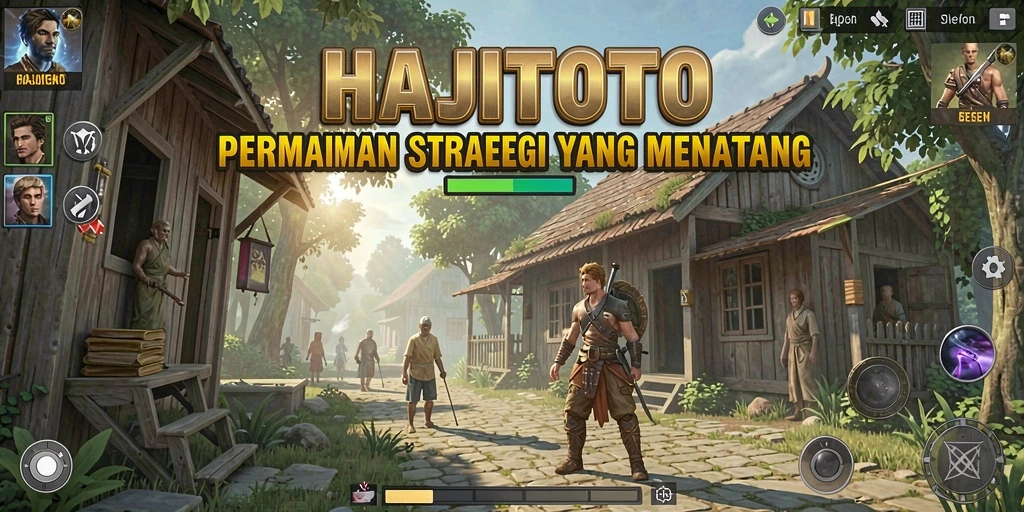 Screenshot gameplay HAJITOTO menampilkan pertempuran taktis penuh strategi.