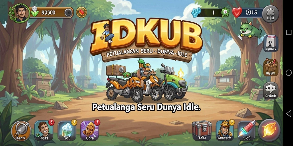Tampilan gameplay menggembirakan dengan elemen Idle yang menarik.