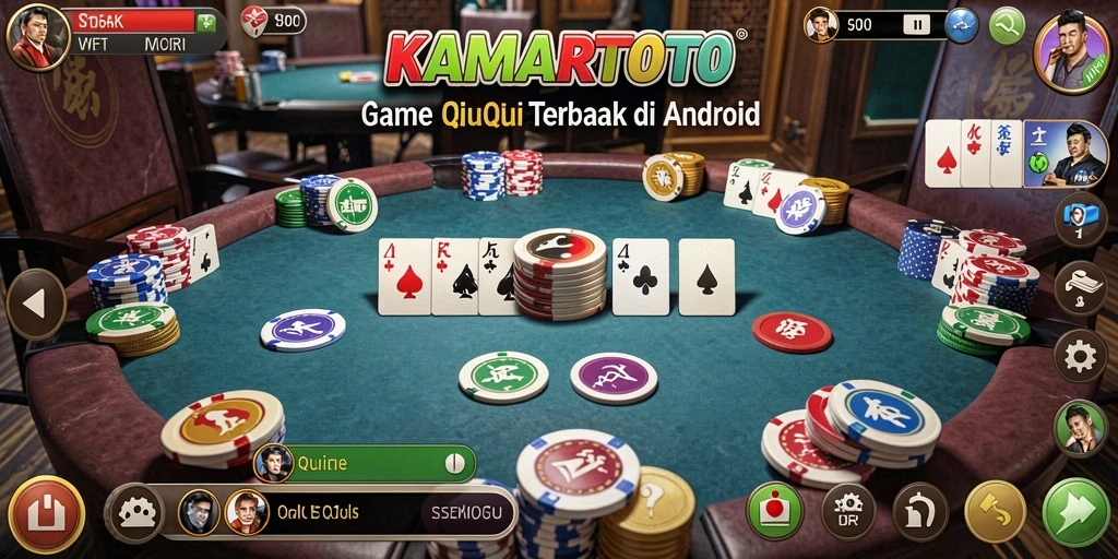 Screenshot gameplay KAMARTOTO menunjukkan aksi seru QiuQiu.