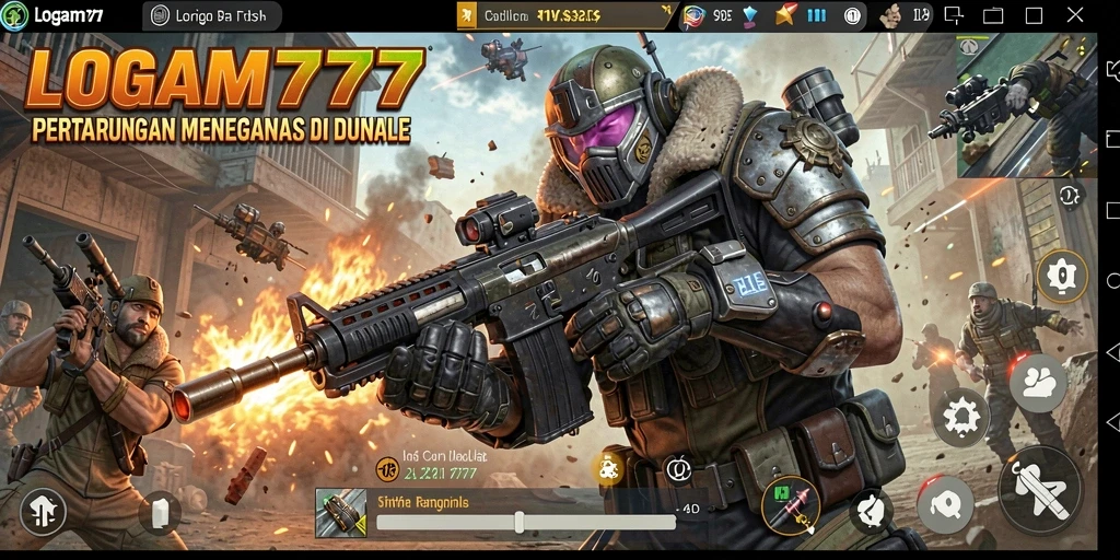 Gameplay menegangkan LOGAM777 dalam pertempuran Battle Royale.