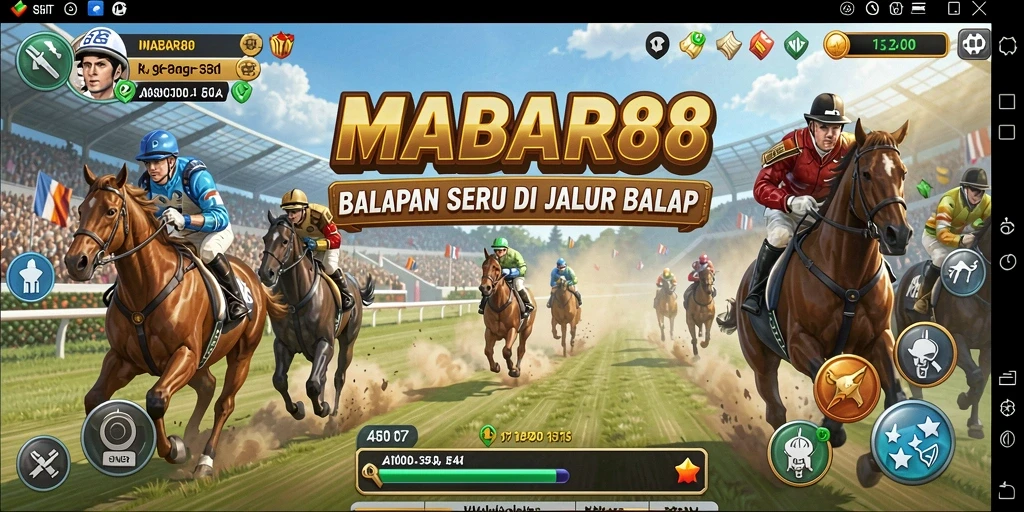 Gameplay seru balapan di jalur perkotaan.