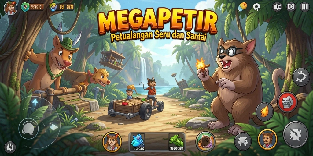 Tampilan gameplay seru dan interaktif dari MEGAPETIR.
