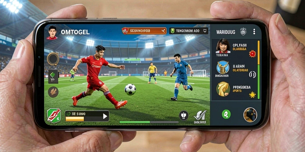 Screenshot gameplay OMTOGEL yang menampilkan statistik olahraga secara interaktif.