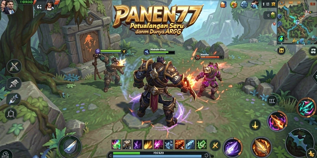 Tampilan epik pertempuran dalam dunia fantasi ARPG.