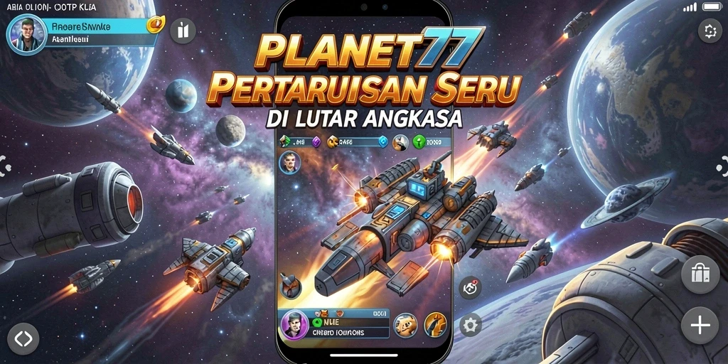 Tampilan action gameplay seru di Battle Royale PLANET77.