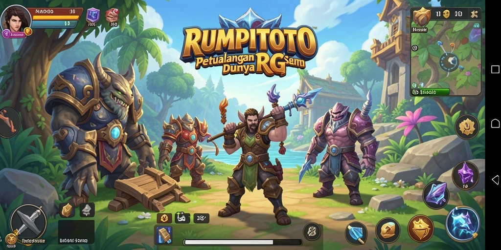 Screenshot gameplay seru dari RUMPITOTO dengan aksi RPG mendebarkan.