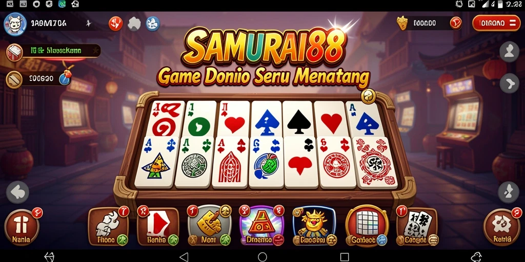 Screenshot dari gameplay seru SAMURAI88 yang menunjukkan aksi domino.