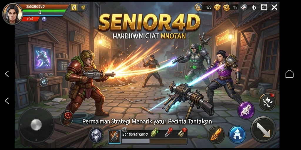 Tampilan gameplay SENIOR4D yang memukau dan kompetitif.