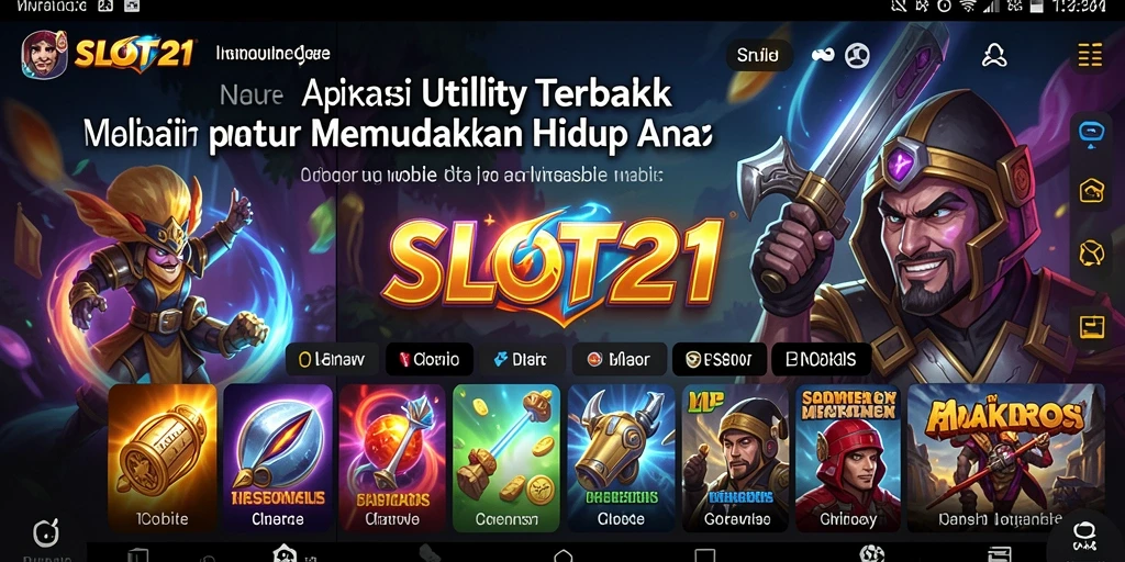 Tampilan antarmuka utama SLOT21 yang intuitif dan user-friendly.