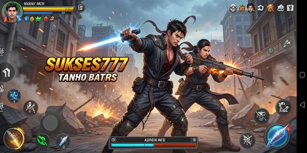Gameplay mendebarkan dengan pertarungan aksi intens.