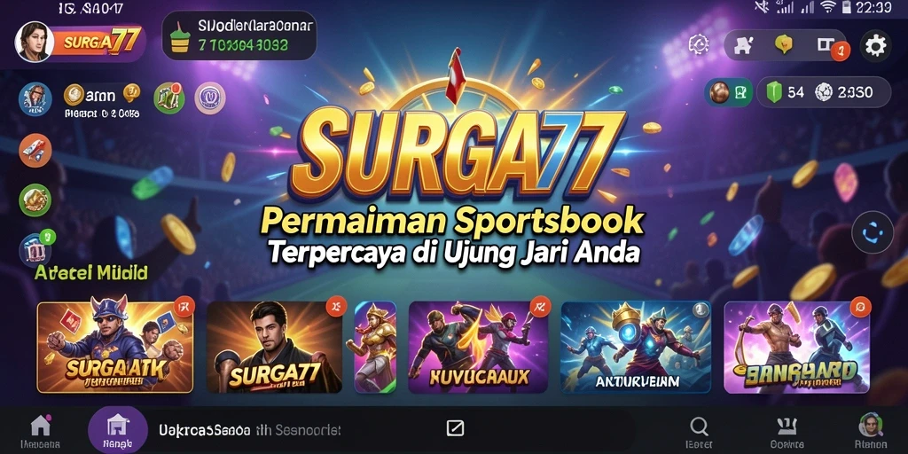 Tampilan gameplay taruhan olahraga yang menarik dan interaktif.