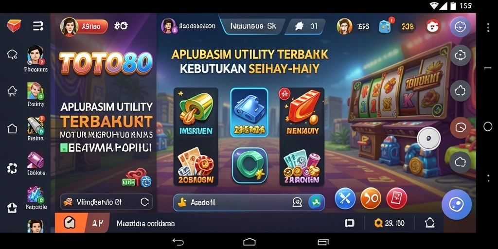 Tampilan utama TOTO80 dengan berbagai fitur Utility yang terintegrasi.