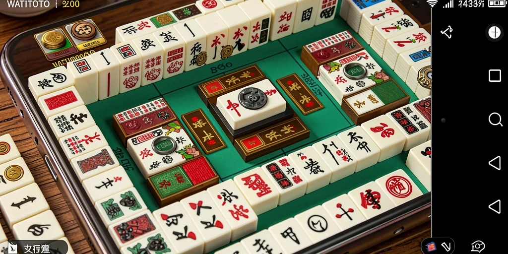 Screenshot utama WATITOTO menampilkan gameplay seru Mahjong.